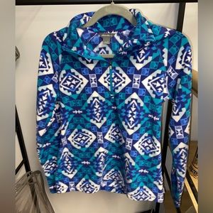 Eddie Bauer tribal fleece 1/4 zip sweater women’s small